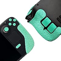 Vista 1 de Controller Grip for Steam Deck,Textured Skin kit,for Steam Deck Anti-Skid Sweat-Absorbent Controllers Handle Grips, Buttons (Normal-Mint Green)