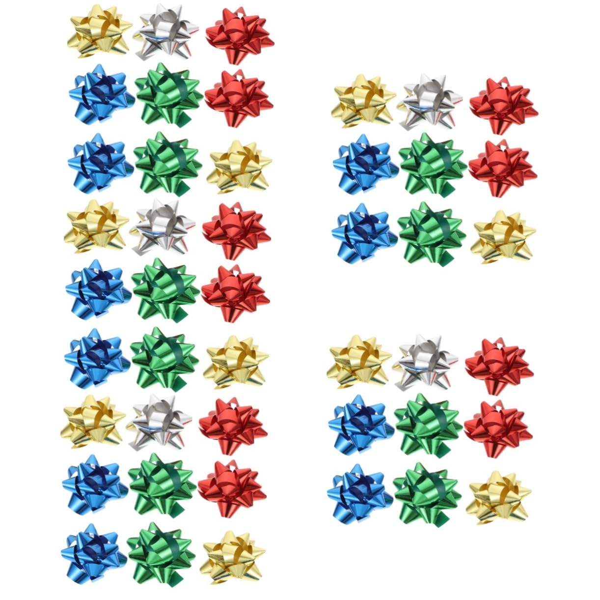 FOMIYES 5 Juegos De Lazos Adhesivos para Decoración Navideña Lazos Grandes para Envolver 150 Unidades X 5