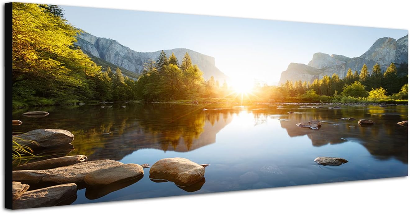 Amazon.de: 150x50cm Bild auf Leinwand und Keilrahmen fertig zum