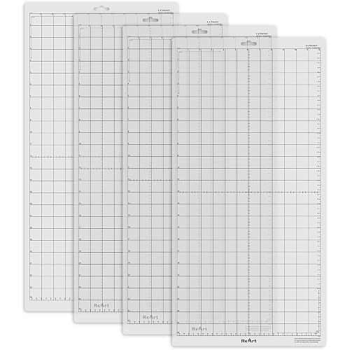 ReArt Cutting Mat for Silhouette Cameo 4 Packs 12" x 24" - Adhesive Cut Mat Replacement Set Matts Vinyl Craft