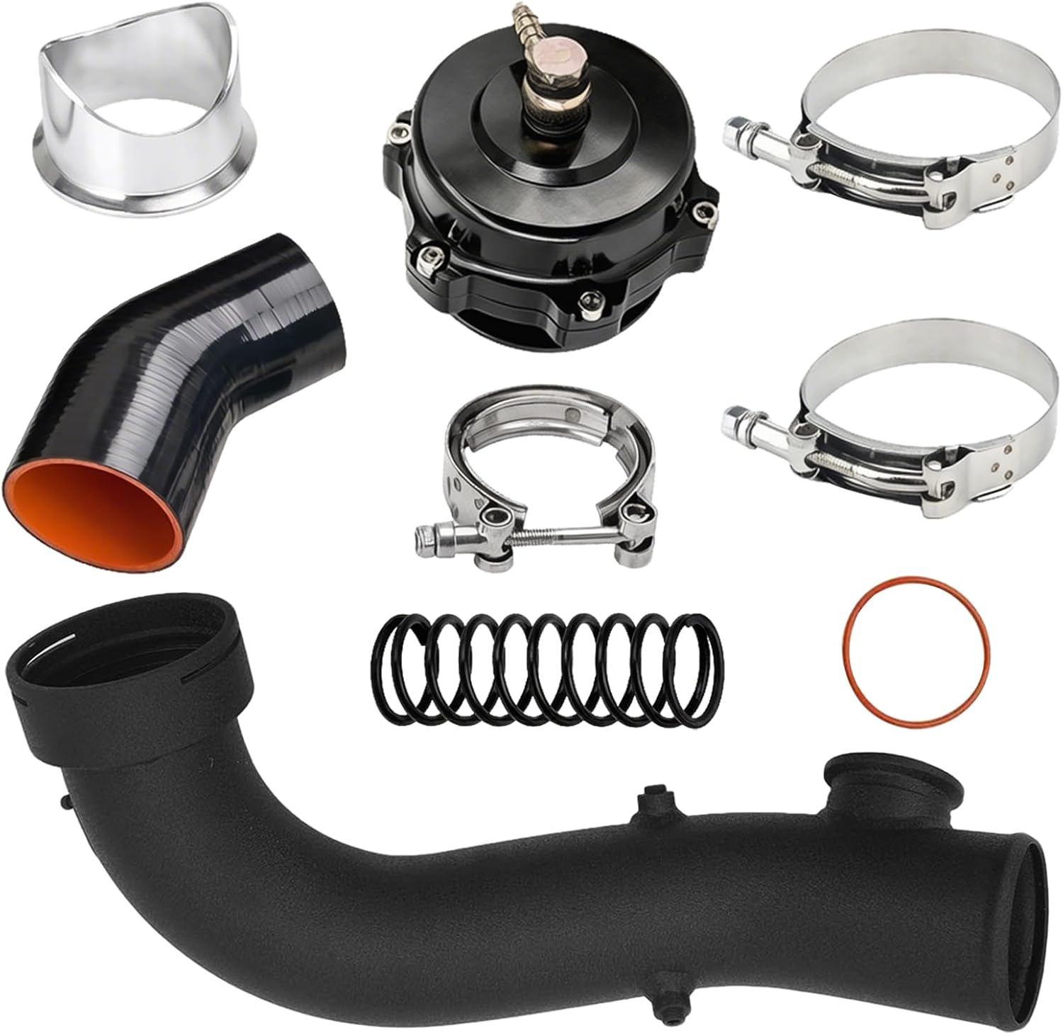 Air Intake Turbo Charge Hard Tip Kit With 50mm Blow Off Valve Compatible With For BMW N54 E88 E90 E92 135i 335i Repair Accessories