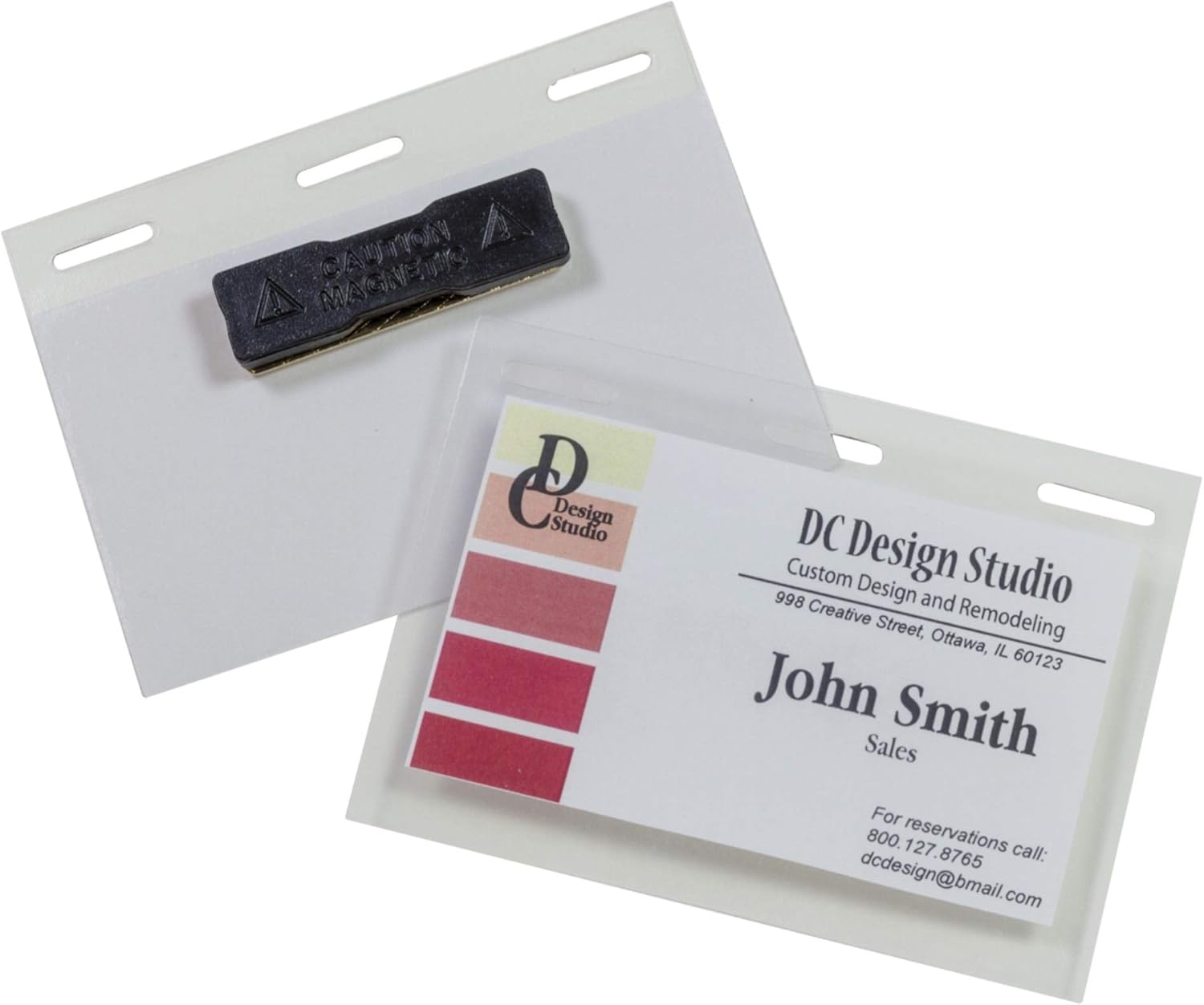 C-Line Self-Laminating Magnetic Style Name Badge Holder Kit, 3" x 2"