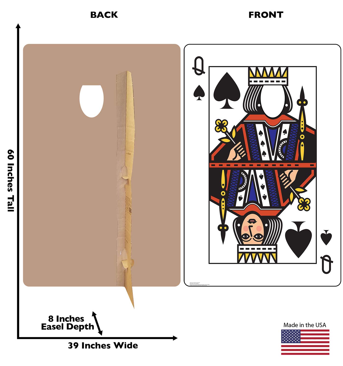 Cardboard People Queen of Spades Stand-in Life Size Cardboard Cutout Standup