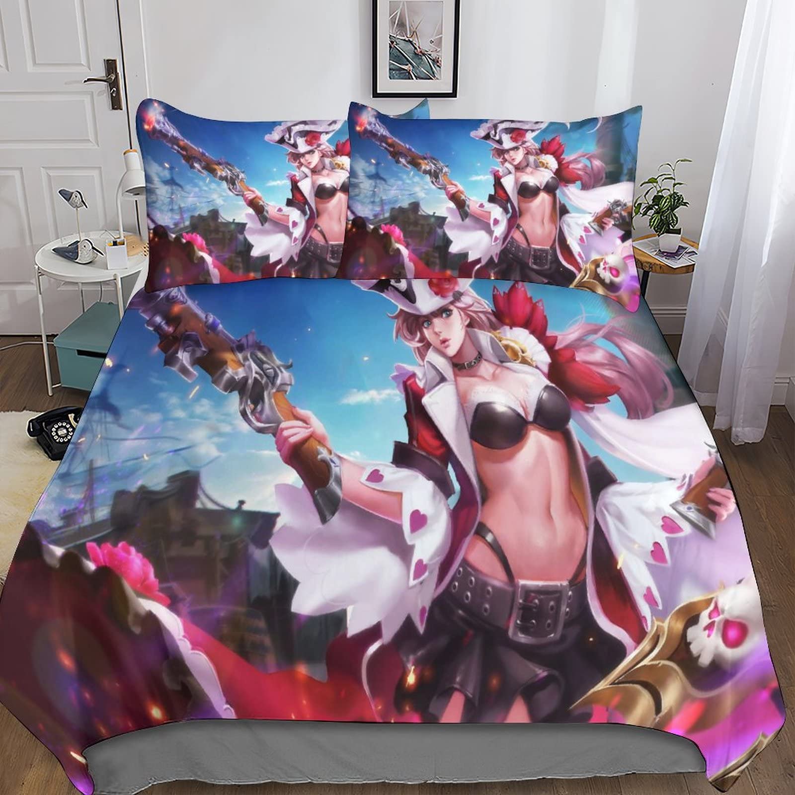 Parure de lit hypoallergénique motif de jeu 200x200cm pour stopper les allergies