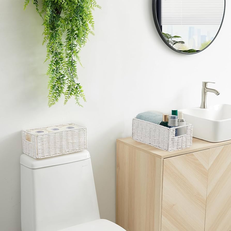 Amazon.com: Vagusicc Wicker Storage Basket, Set of 2 Hand