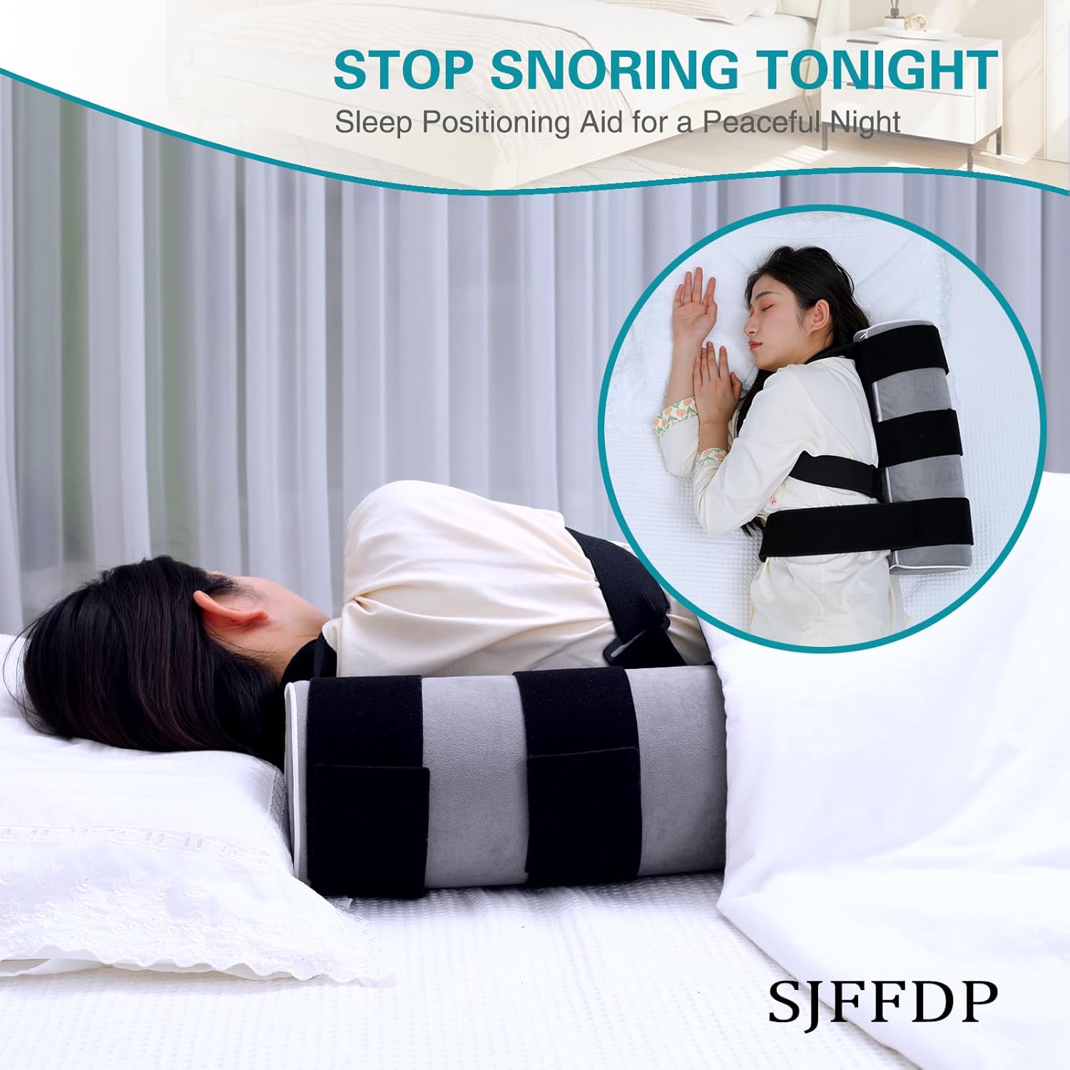 Side Sleep Trainer for Positional Sleep Apnea - Anti Snoring Device to Prevent Back Sleeping, Sleep Positioner for Snore Relief & Better Breathing | Lightweight, Comfortable & Effective Backpack