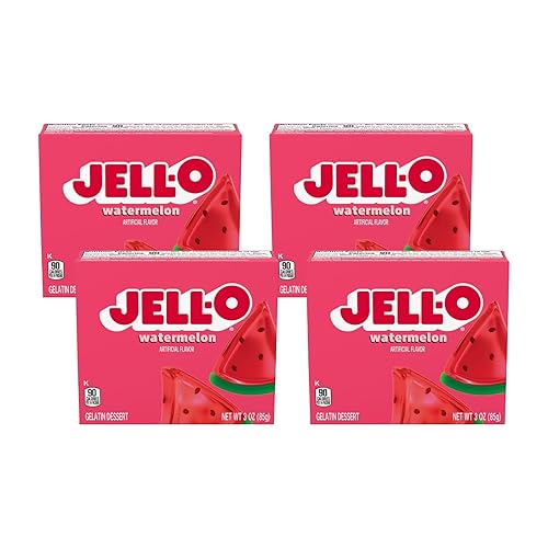 JELL-O Jello Postre de gelatina, cajas de 3 onzas, paquete de 4