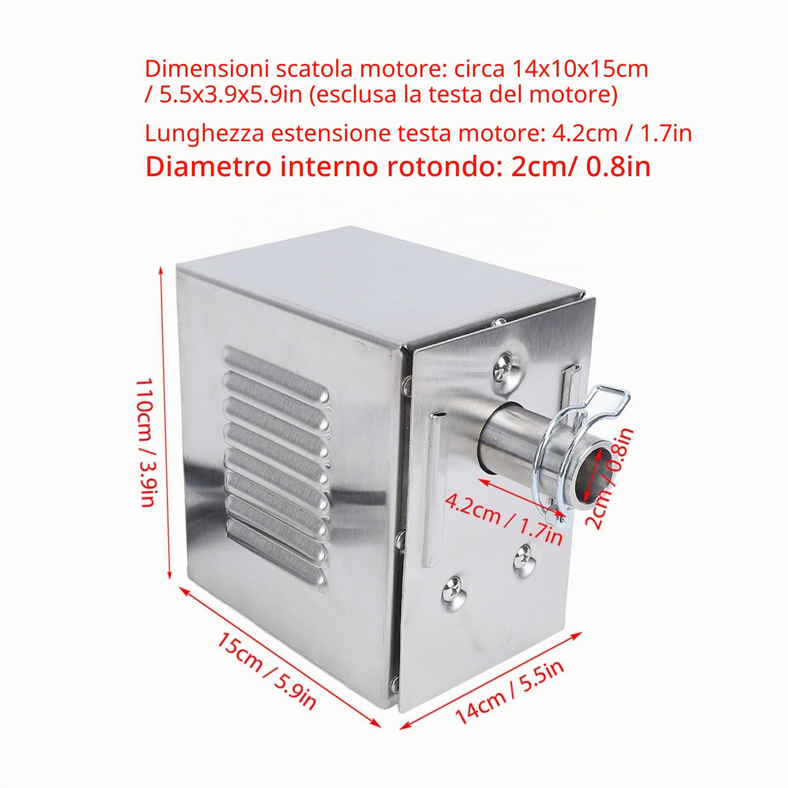 Fabater Motore per Girarrosto di Universale da 45W, Motore per Barbecue Elettrico per Girarrosto con Interruttore On/off Impermeabile, Supporta Fino a 200-250 kg, 2-3 Giri/min (EU)