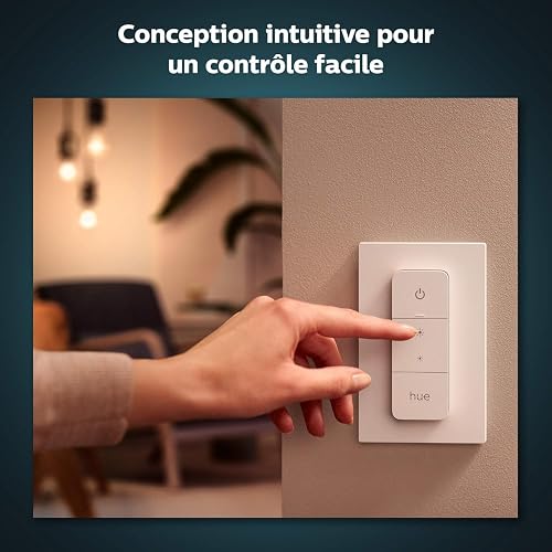 Philips Hue Smart Wireless Dimmer Switch V2 (Installation-Free, Exclusive Philips Hue Lights) for Indoor Home Lighting, Livingroom, Bedroom - 3