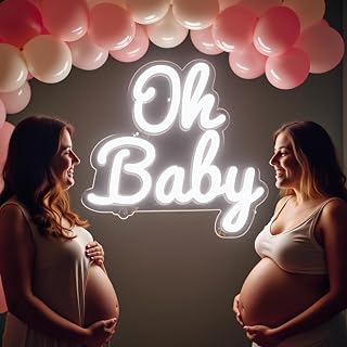 ADVPRO Custom Baby Shower LED Neon Signs, Customizable for Birthday Party, Personalized Large Led Neon Light Sign with Surname, Name, Nickname, Character Name Logo