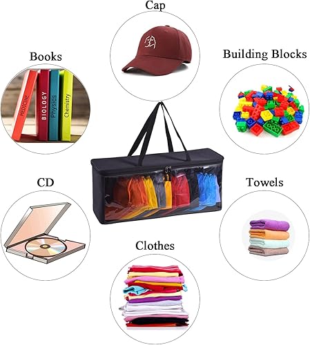Miniatura 4 de ZFZGFRCS Bolsa para sombrero duradera a prueba de polvo con capacidad para hasta 19 sombreros bolsa de almacenamiento de juguetes bolsa de