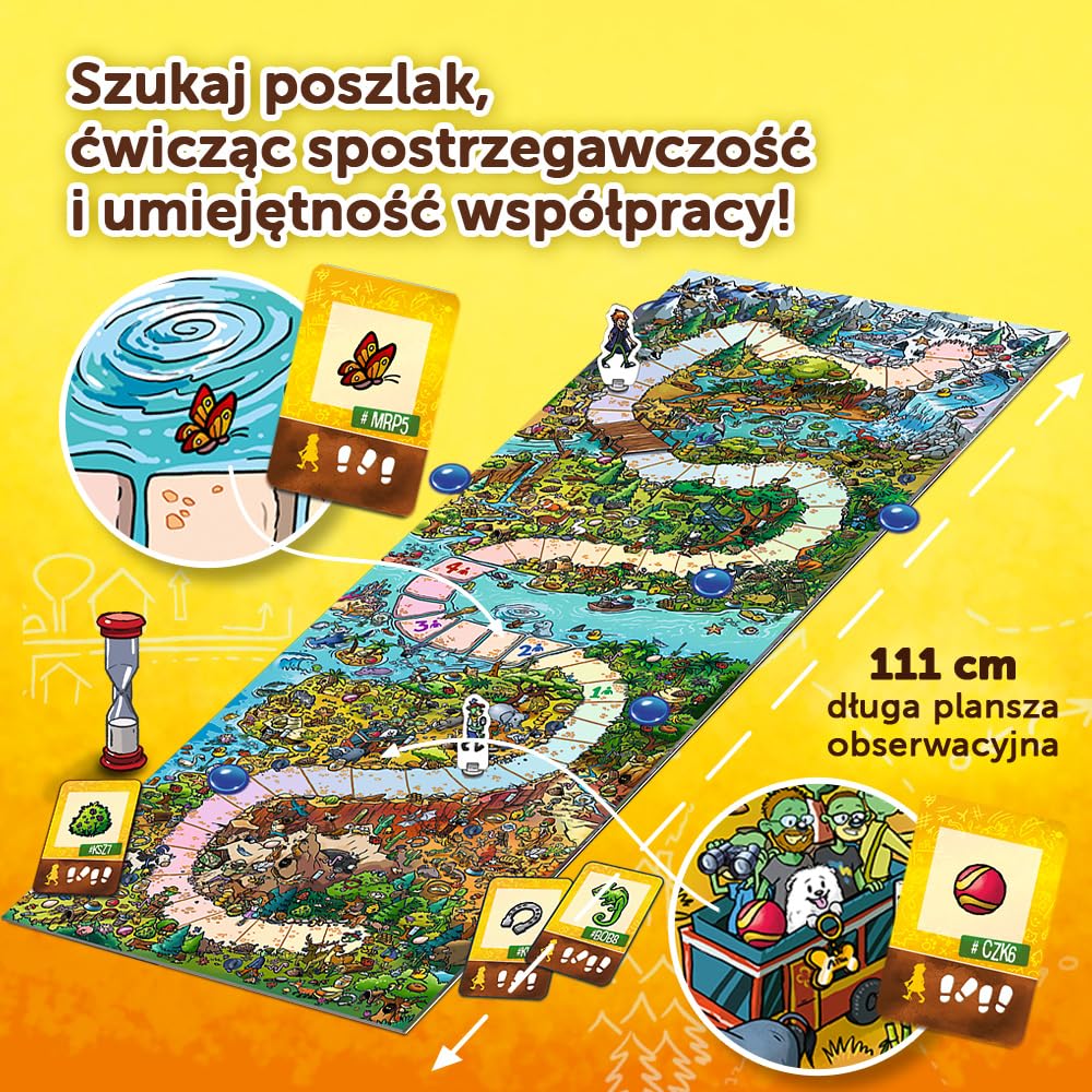 Trefl - Spy Guy Junior Zwierzaki - Kooperacyjna Gra Detektywistyczna dla Najmłodszych, Rodzinna Planszówka, Szukaj Dowodów i Złap Przestępcę, Poznawaj Zwierzęta, Ogromna Plansza, dla Dzieci od 3 lat