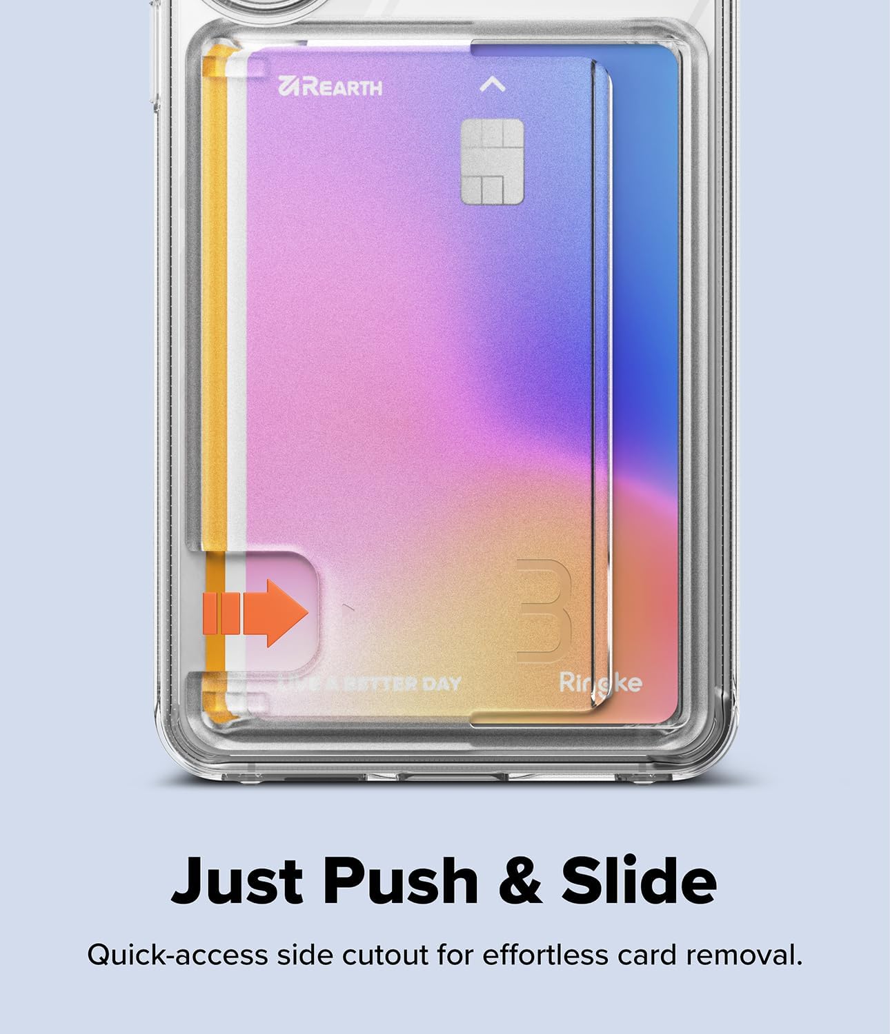 Ringke Fusion Card for Samsung Galaxy S26 Case [Transparent Wallet] Hold Up to 3 Cards, Built-in Cardholder Phone Cover for Women, Men - Clear