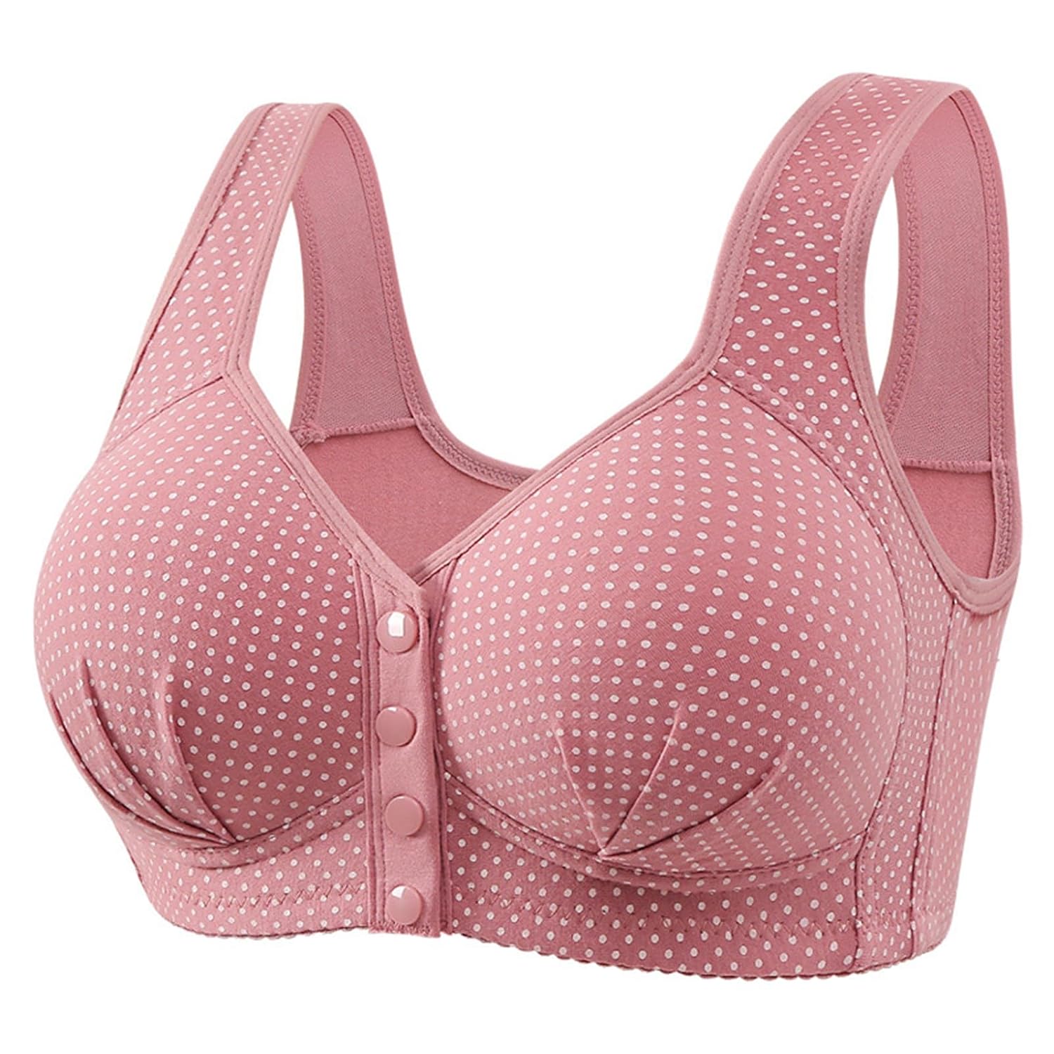 Daisy Bras for Women 2024 New Front Snap Closure Bra No Underwire Full Coverage Plus Size Everyday Casual