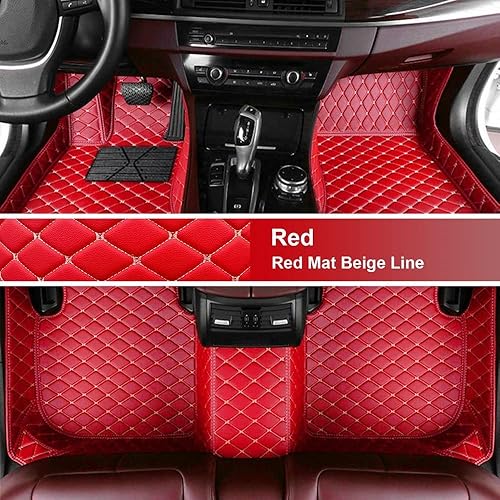 Miniatura 35 de Alfombrillas de Coche Personalizadas para Tesla Model 3, Model S, Model X, Model Y Forro de Piso de Cuero Antideslizante para Todo Tipo de Clima