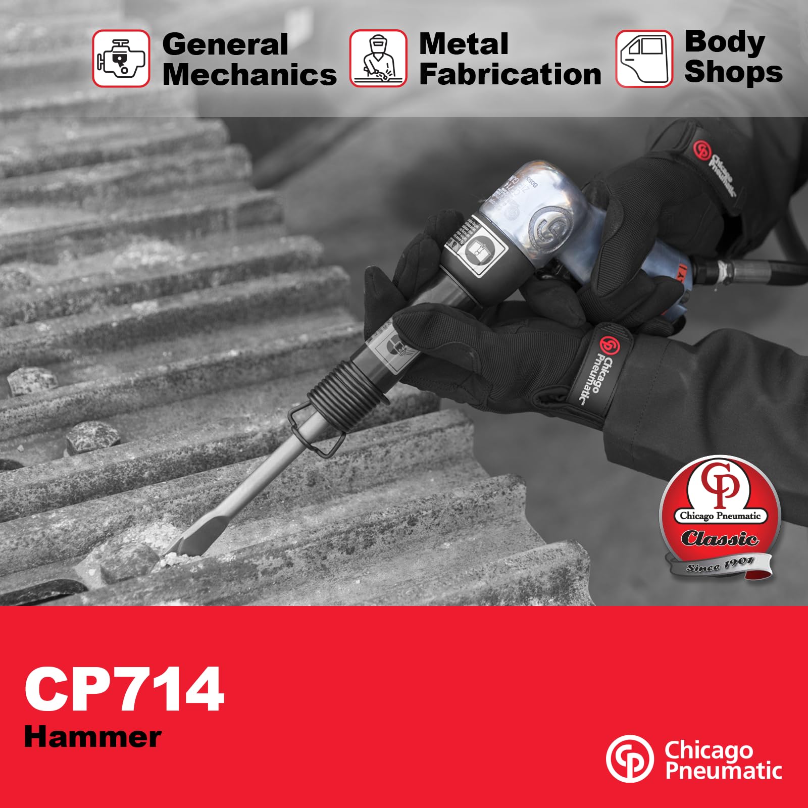Chicago Pneumatic CP714 Air Hammer - Powerful & Durable -4 Chicago Pneumatic CP714 Air Hammer - Powerful & Durable -4