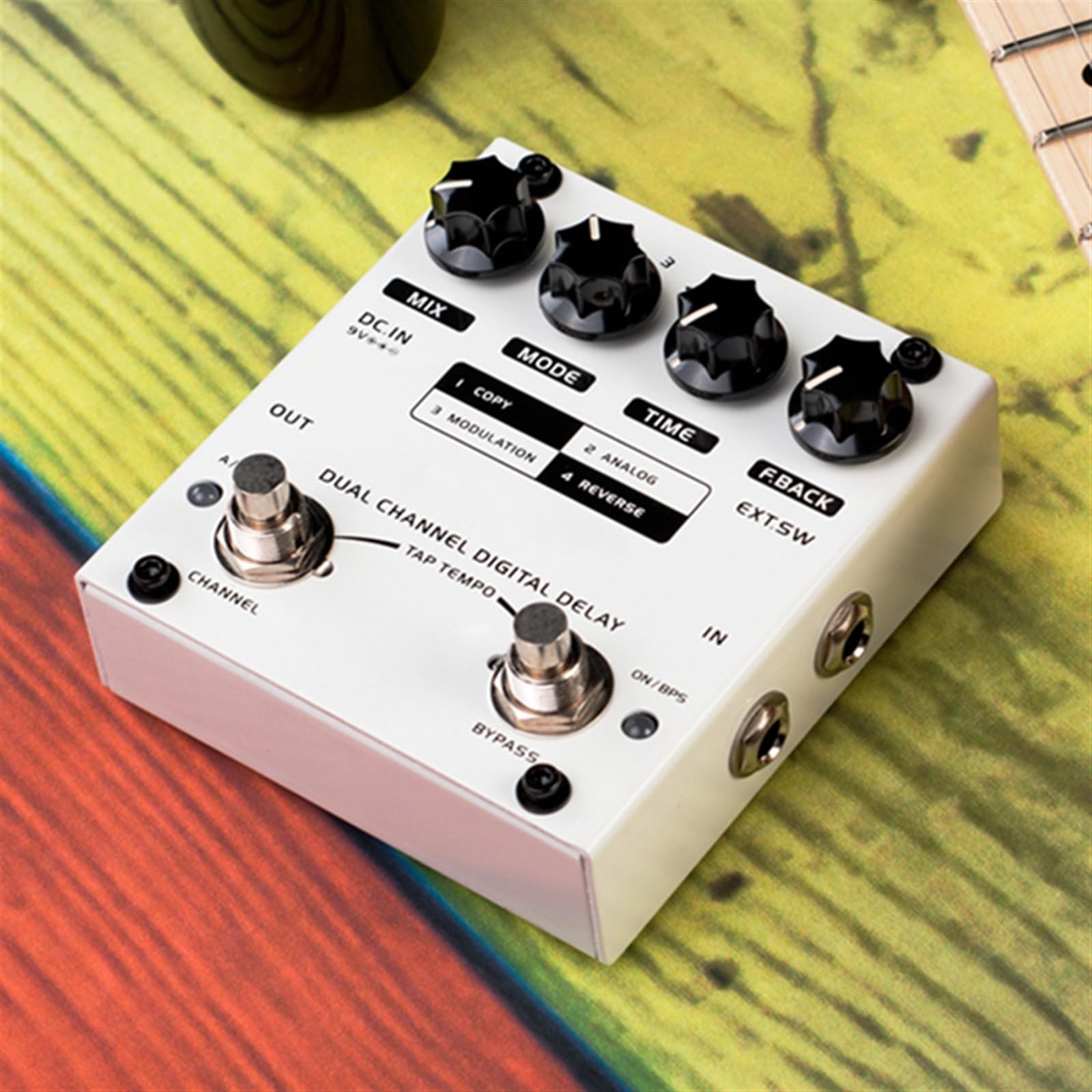Pedale per Chitarra di modulazione Accessori per Basso Elettrico A Pedale per Chitarra con Ritardo Digitale A Doppio Canale
