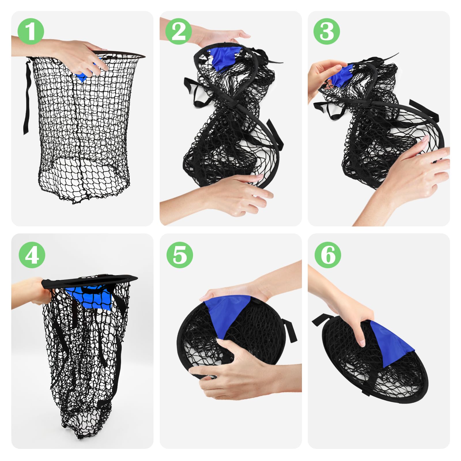 Zequech 2-Piece Soccer Goal Training Net with Black Target Point, Adjustable Rope Strap for Corner Kicks, Free Kicks & Wide Shots