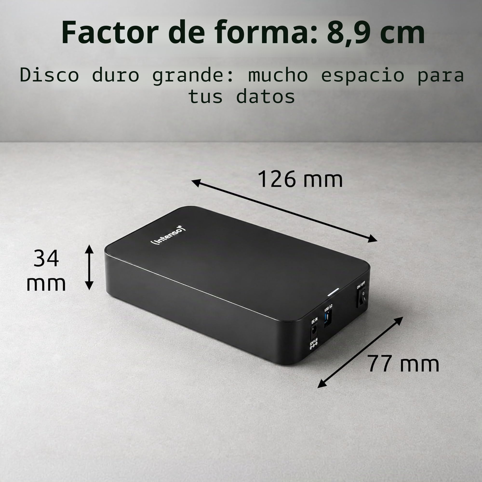 Intenso HDD Externo 6031516 8tb 3.5" USB 3.0 Negro