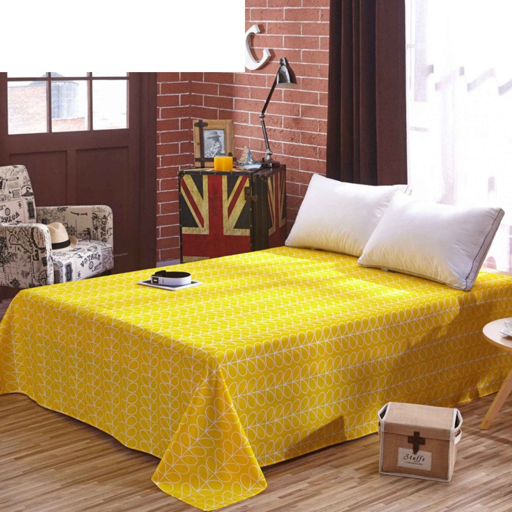 Coton imprimé linge de lit sergé lin drap plat 160x230cm