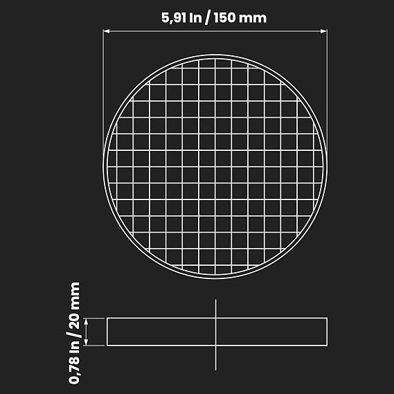 6 Inch Filter Replacement - Round Duct Filter System - G4 Class Filter and Mesh Screen - Dust Collection and Air Purification