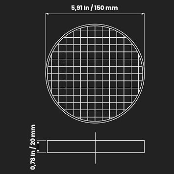 6 Inch Filter Replacement - Round Duct Filter System - G4 Class Filter and Mesh Screen - Dust Collection and Air Purification