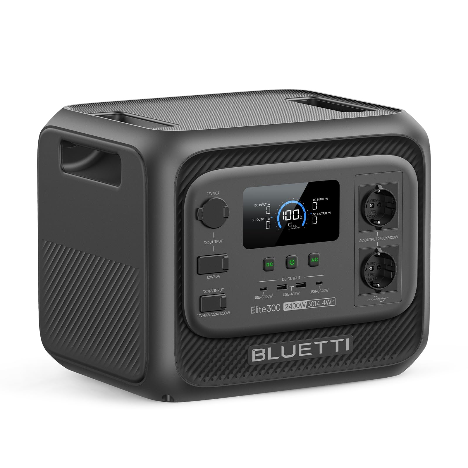 BLUETTI Elite 300 Générateur Électrique Portable (Nouveauté 2026), Batterie Nomade LiFePO4 3014,4Wh avec Prises CA 2400 W (Surge 4800 W), Compact pour Secours Domestique, Camping et Camping-Car