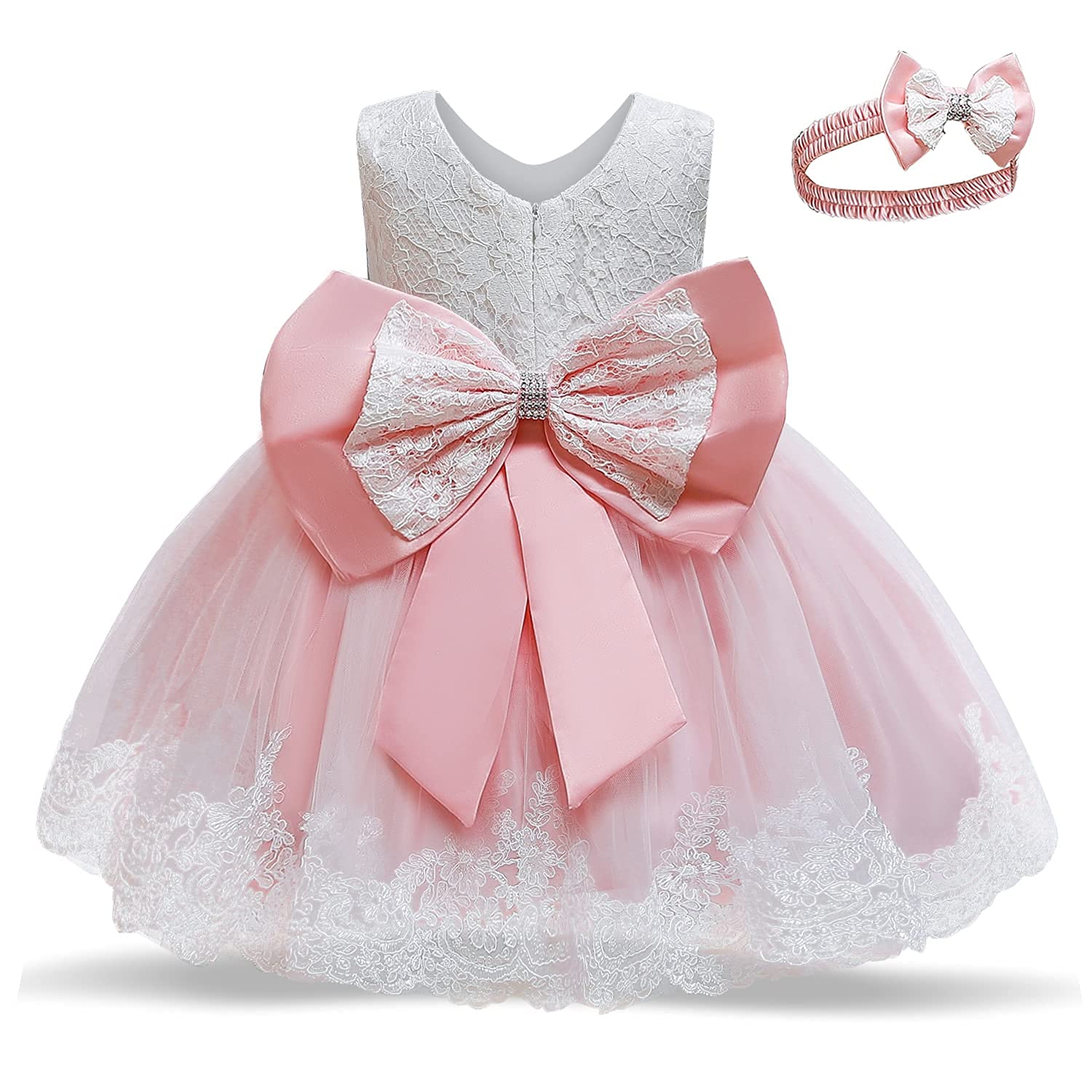 TTYAOVO Bebé Boda Pompa Bautismo Bautizo Tutu Vestido Chicas Princesa Vestir