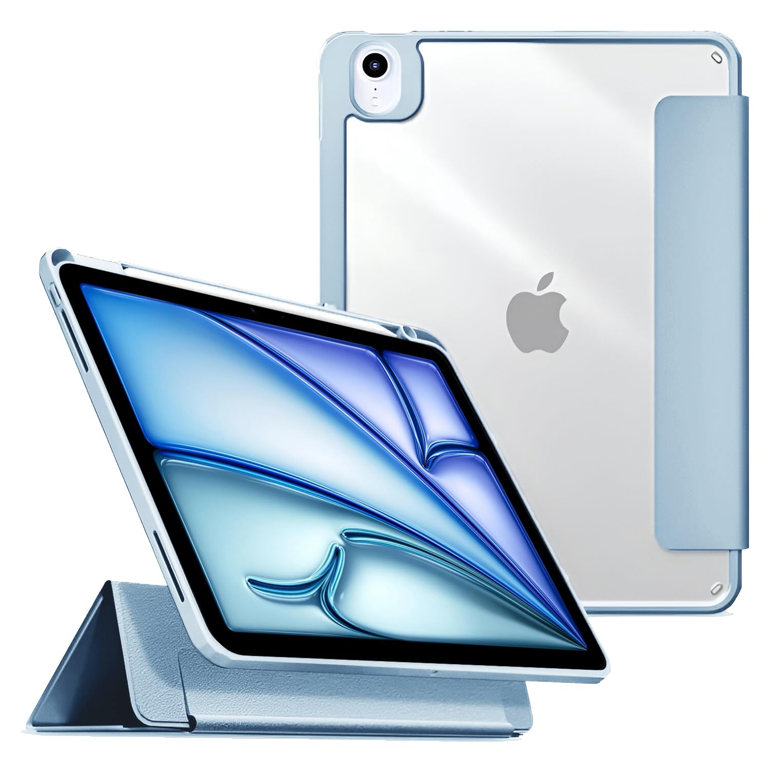 ProElite for iPad Air 11 Inch Case M2 2024, iPad Air 5th/4th Generation Case 10.9 Inch, Hybrid Detachable Magnetic Case Cover for Apple iPad Air with Pencil Holder, Haze Blue [Transparent Back] (B0BPSYX4KL) Amazon Price History, Amazon Price Tracker