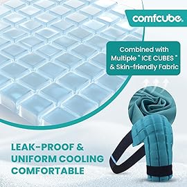 Comfcube Shoulder Ice Pack Wrap for Injuries, 2 Hours Long Lasting Rotator Cuff Cold Therapy Flexible Shoulder Ice Pack for Pain Relief, FSA Eligible, Cold Pack for Tendinitis, Surgery, Swelling