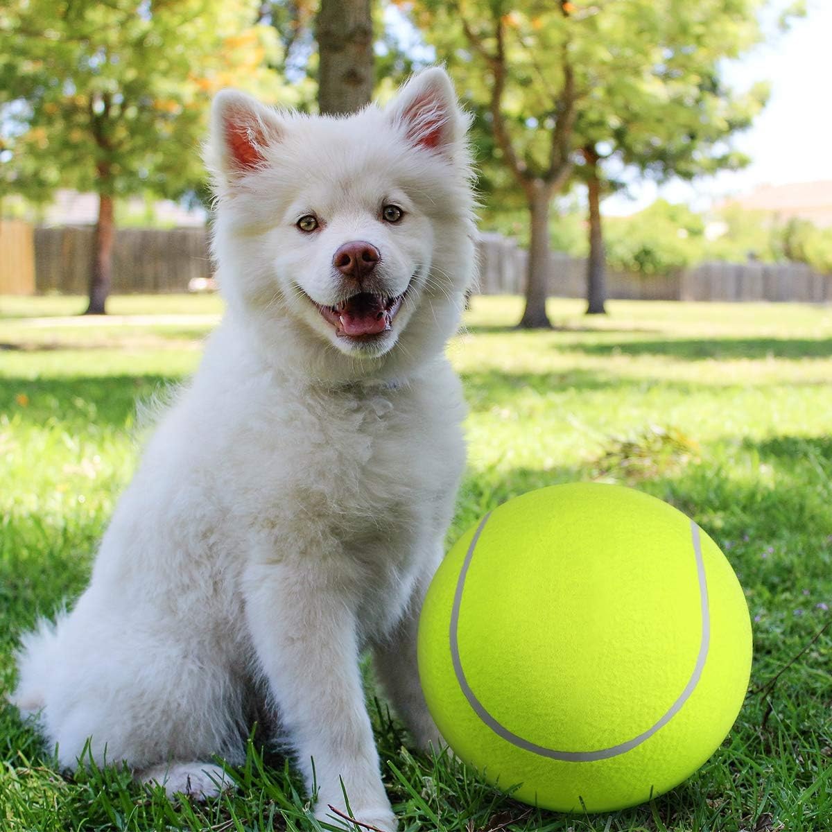Zerodis Palla da Tennis Gigante per Cani 9,5", Giocattolo per Animali Domestici, Palla Rimbalzante in Feltro per Giochi all'Aperto, Spiaggia e Addestramento