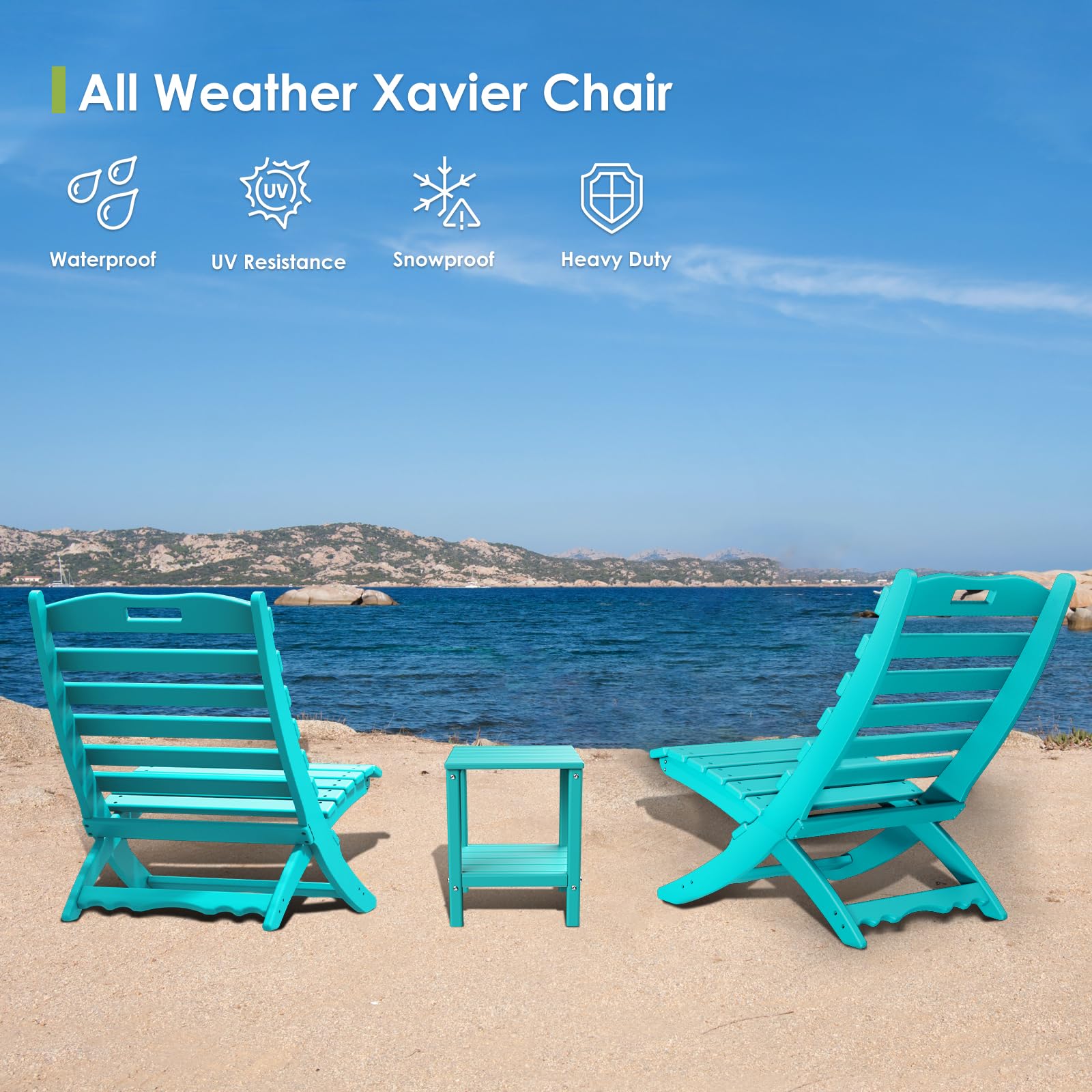 Amazon.com: GREENVINES Folding-Xavier-Adirondack-Chairs Set of 2