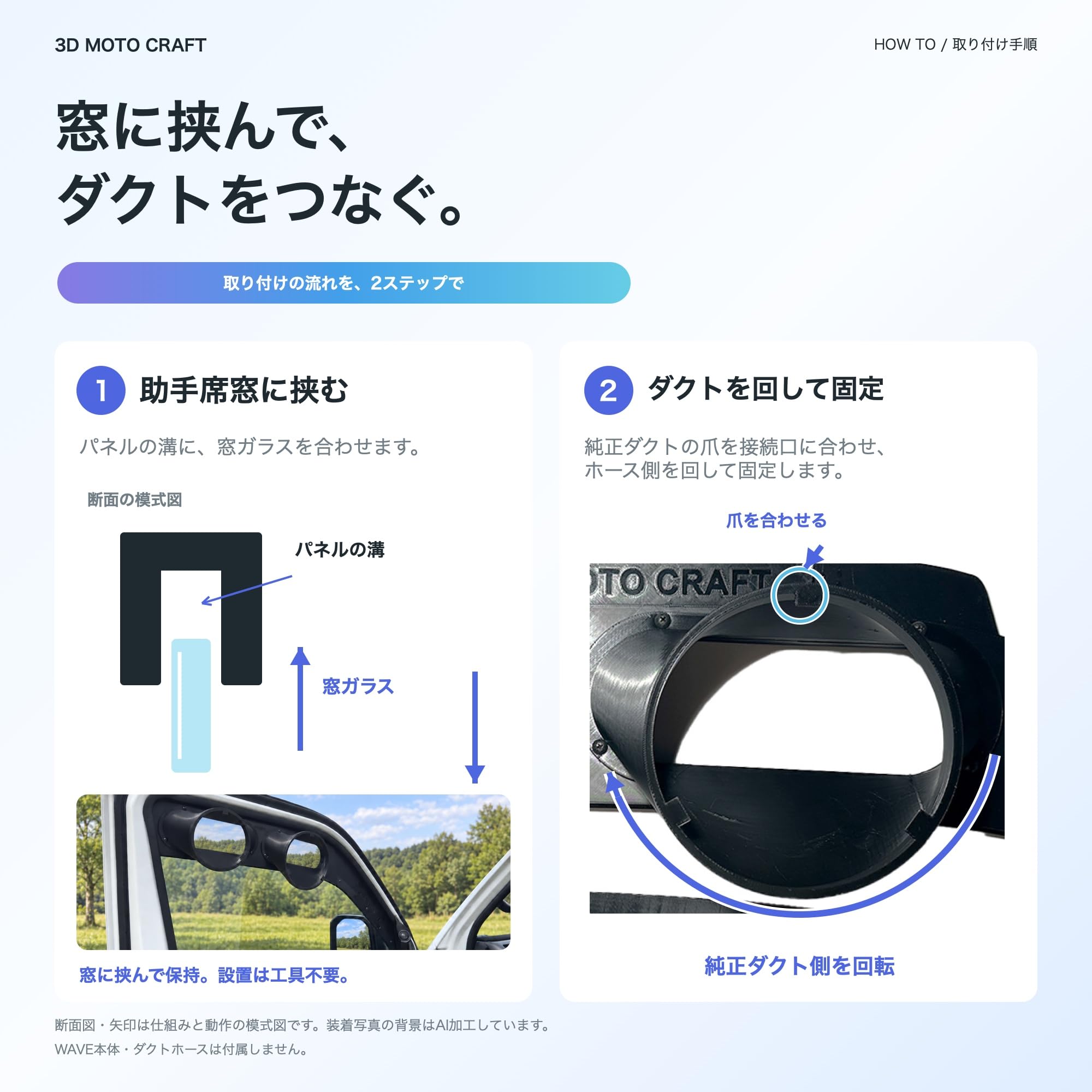 tm ハイエース 小窓用 WAVE ダクト パネル　換気扇 『特注品』 Amazon.co.jp: EcoFlow WAVE 3 and 2 互換品 排気吸気ダクト