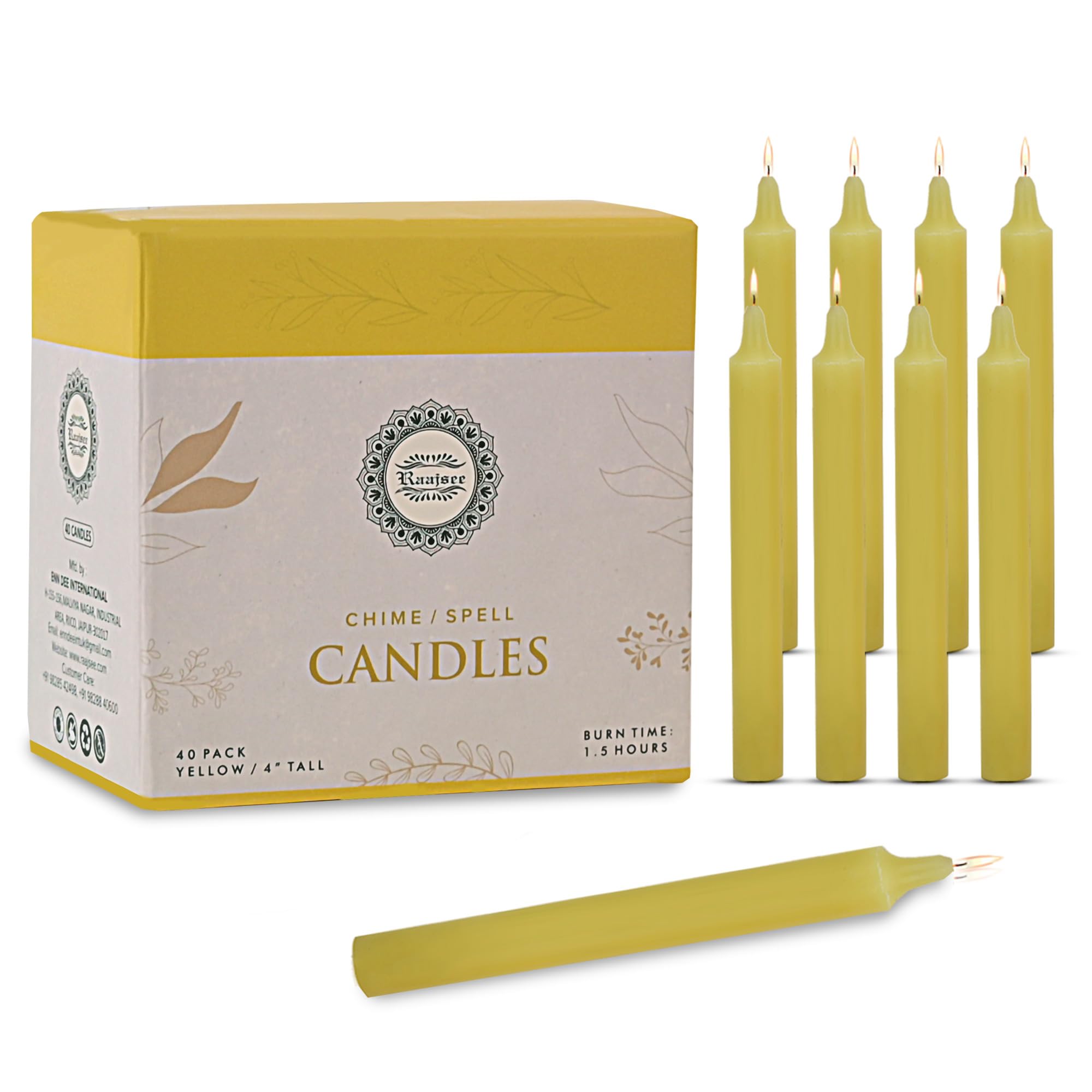 Sponsored Ad – Unscented Mini Taper Candles Yellow | 4 Inches (H) Dinner Candle Sticks| Smokeless, and Dripless| Paraffin Wax with Cotton Wicks | Long Burning Time.