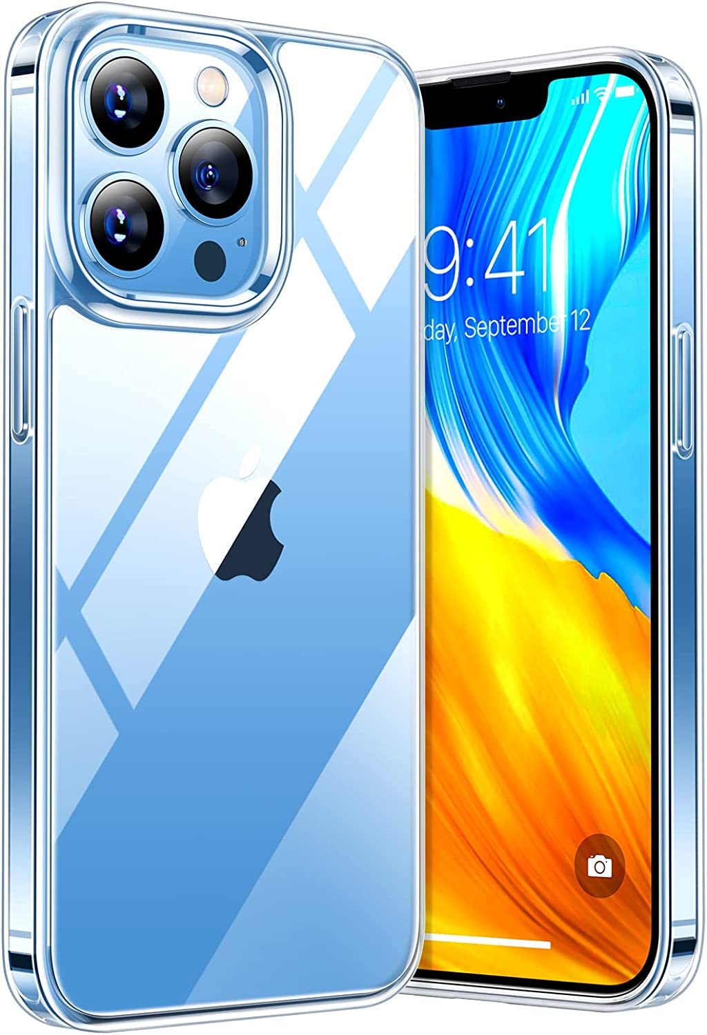 TORRASShockproof Clear iPhone 13 Pro Max Case [Exclusive 100% Clear & NO.1 Anti-Yellowing] [5.0 SGS Military Shockproof Certified] Slim Thin Protective Hard Phone 13 Pro Max Phone Case Cover Clear