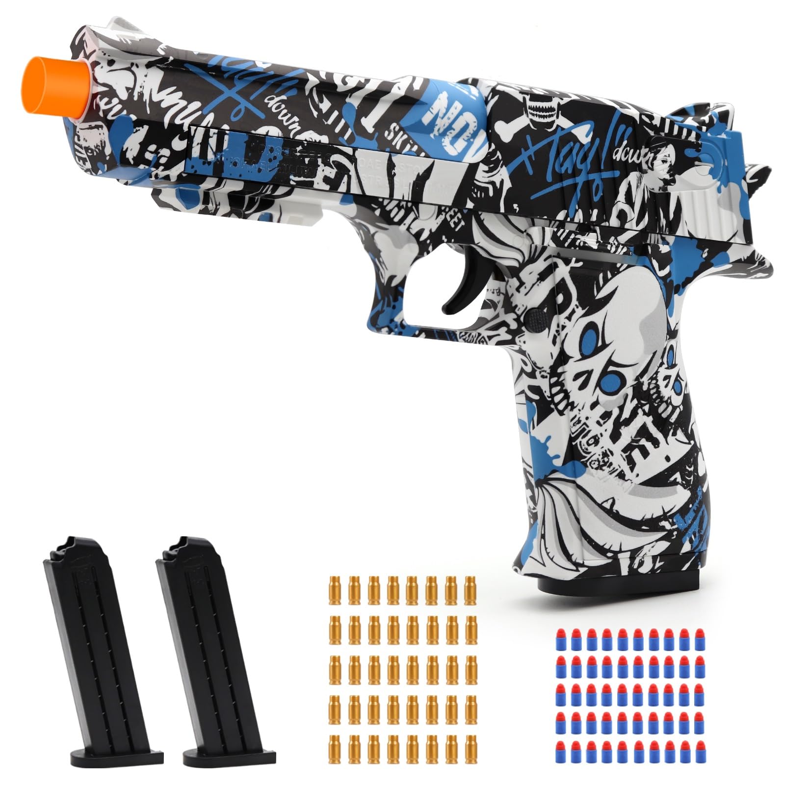 Amazon.com: Trokiomi Soft Bullet Toy Gun Shell Ejecting for Age 8