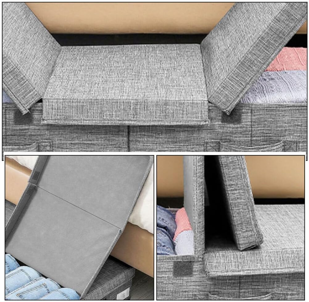 Cabilock Space-saving under Storage Bag Nonwovens Quilt Bag for Clothing Shoes Books Toys Bed Organizer