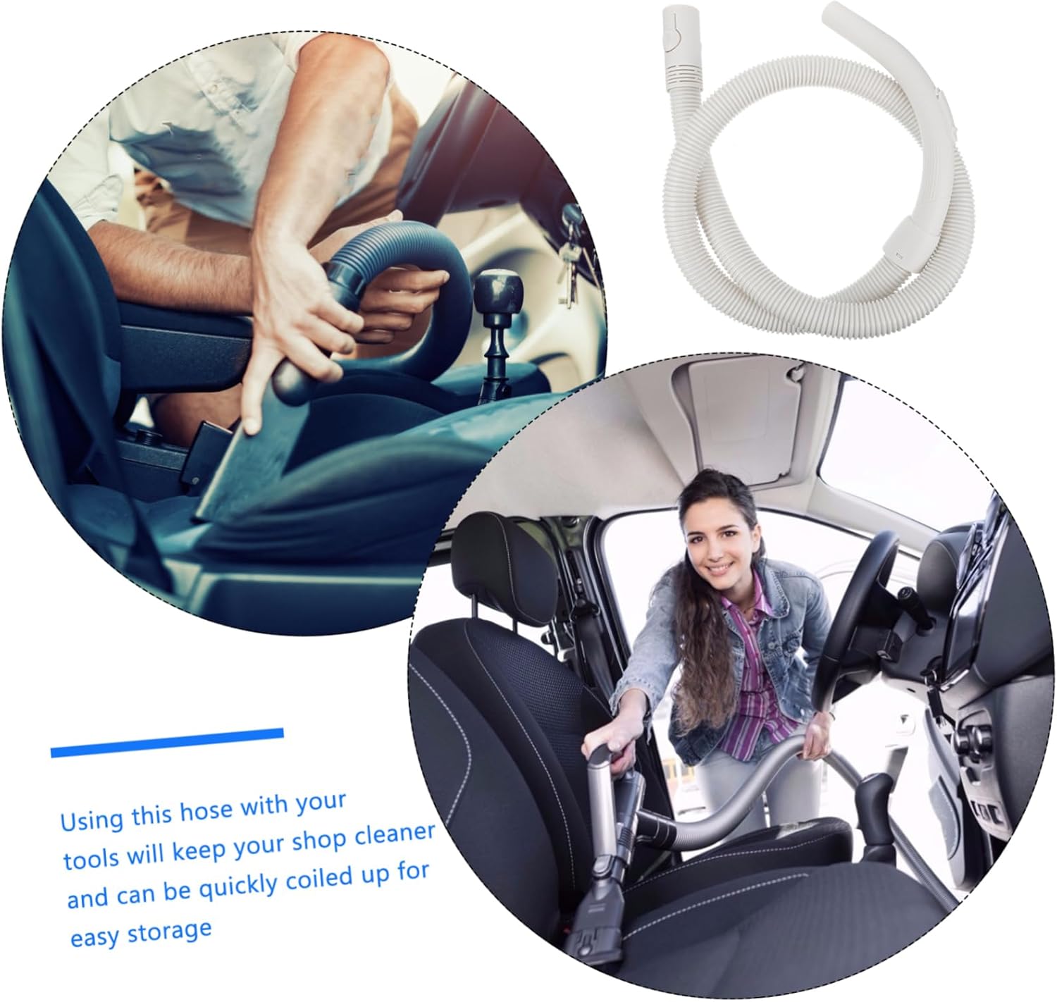 Zerodeko Flexible Commercial Grade Vacuum Hose Replacement Hose for Vacuum Cleaner