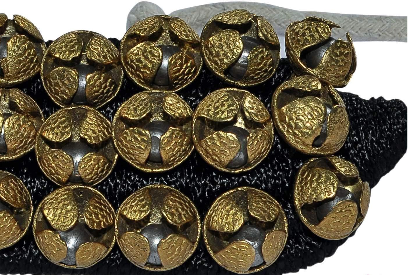 4 Line (14 No. Ghungroo) Kathak Ghungroo Pair Handmade Indian Classical Dance Accessories Black Pad
