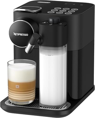 Nespresso Delonghi Machine à café Gran Lattissima Noir, 19 Bars + Kit de Bienvenue, Design Compact, Expresso, Lungo et Recettes Lactées, Arrêt Automatique, EN 640.B - 10