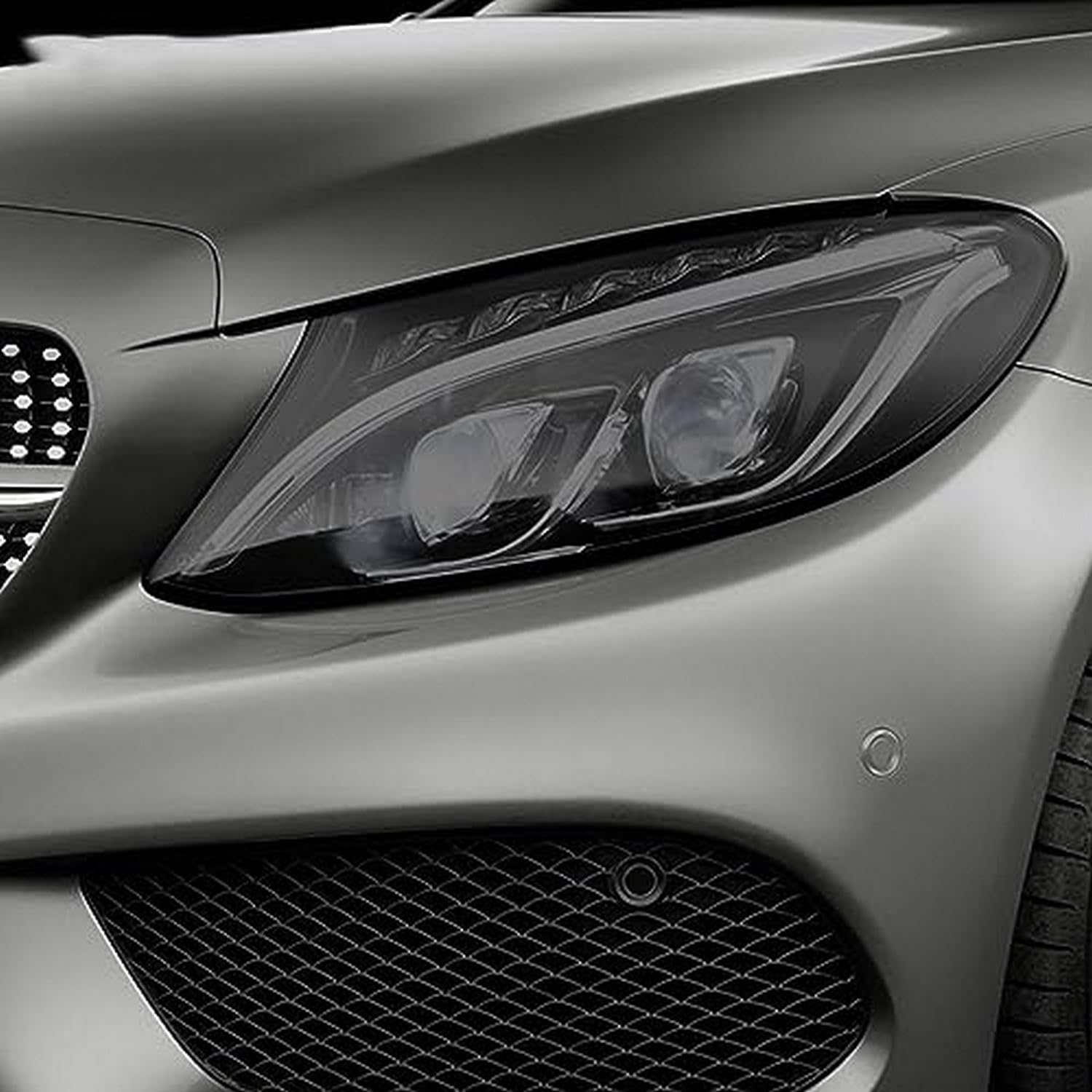 Film de protection phare Mercedes Classe C W205 C63 S205 noir fumé TPU