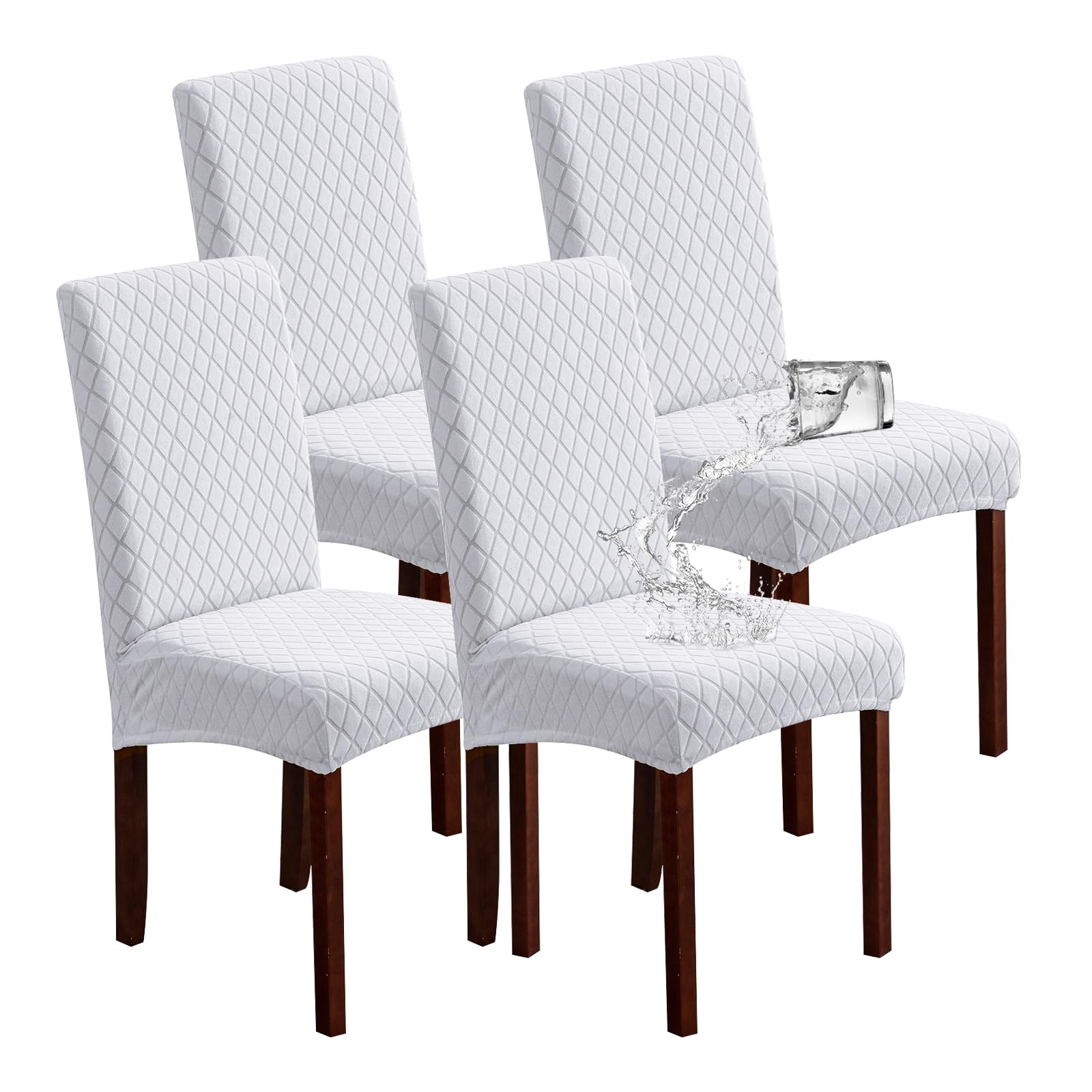 Photo 1 of Genina 4-Piece Waterproof Dining Chair Covers