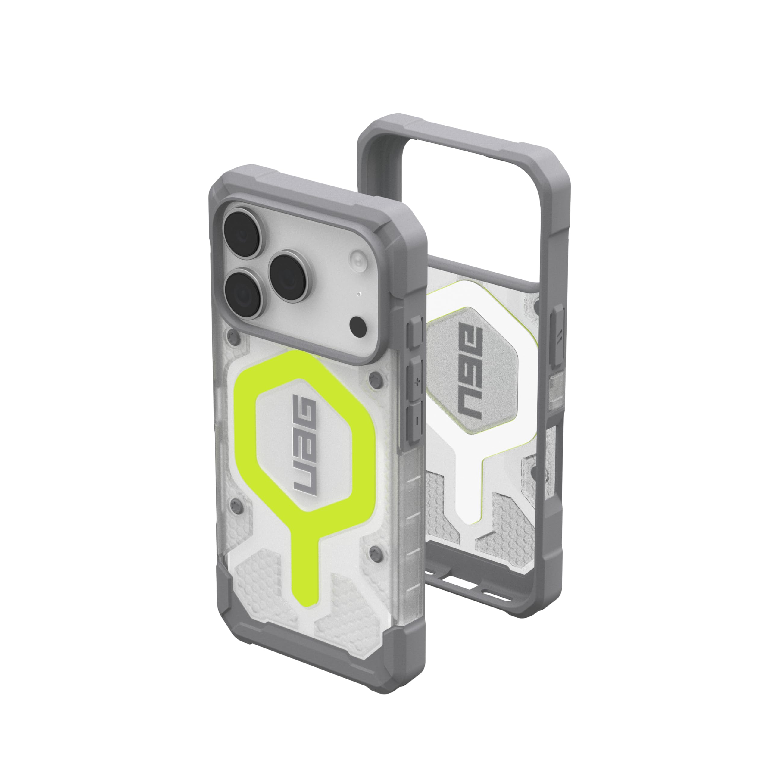 Urban Armor Gear Pathfinder MS Case Compatible con Apple iPhone 17 Pro Funda (Carga inalámbrica/magnética, protección contra caídas estándar Militar) neón Activo