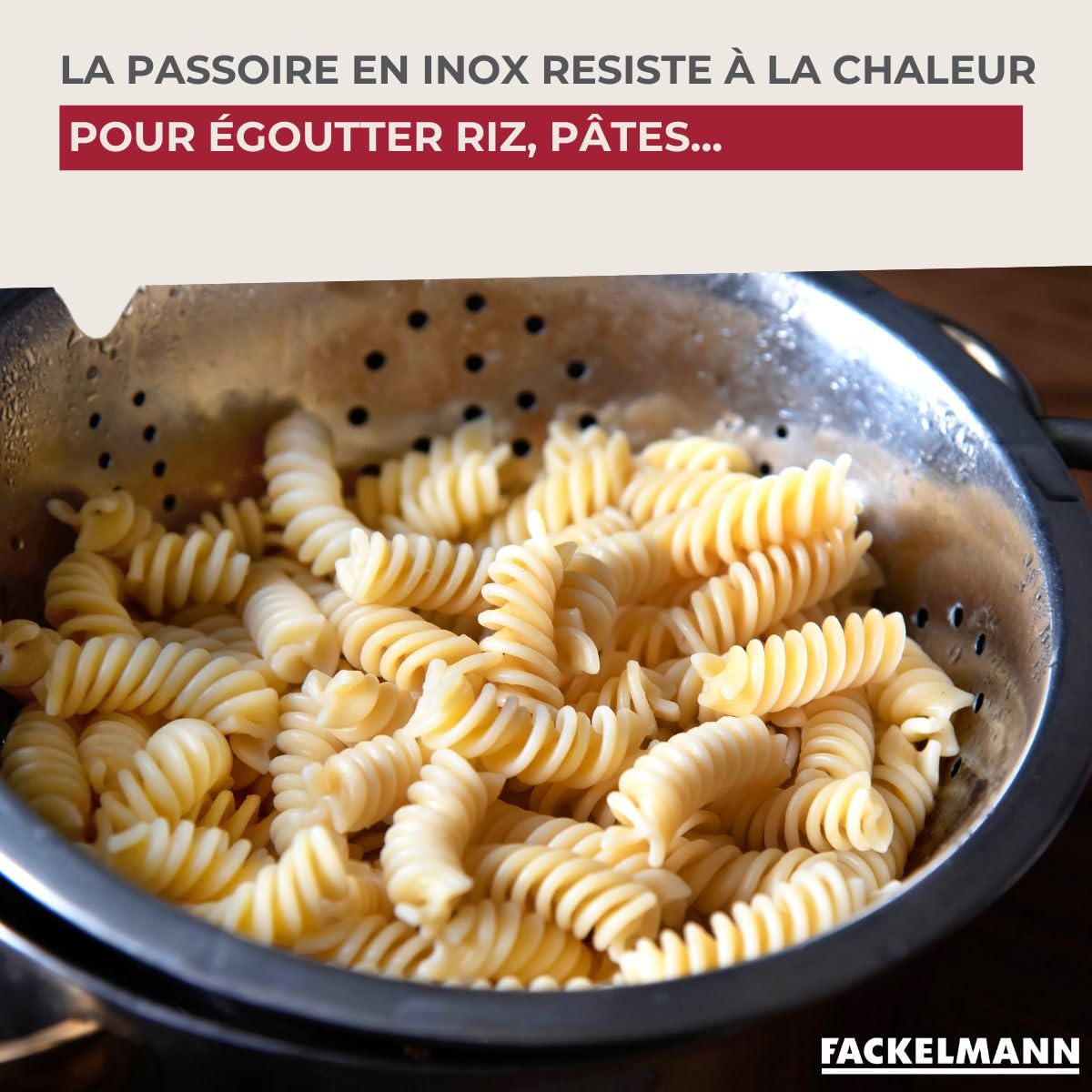 Fackelmann Passoire INOX Acier Inoxydable 24 x 11 cm Argenté