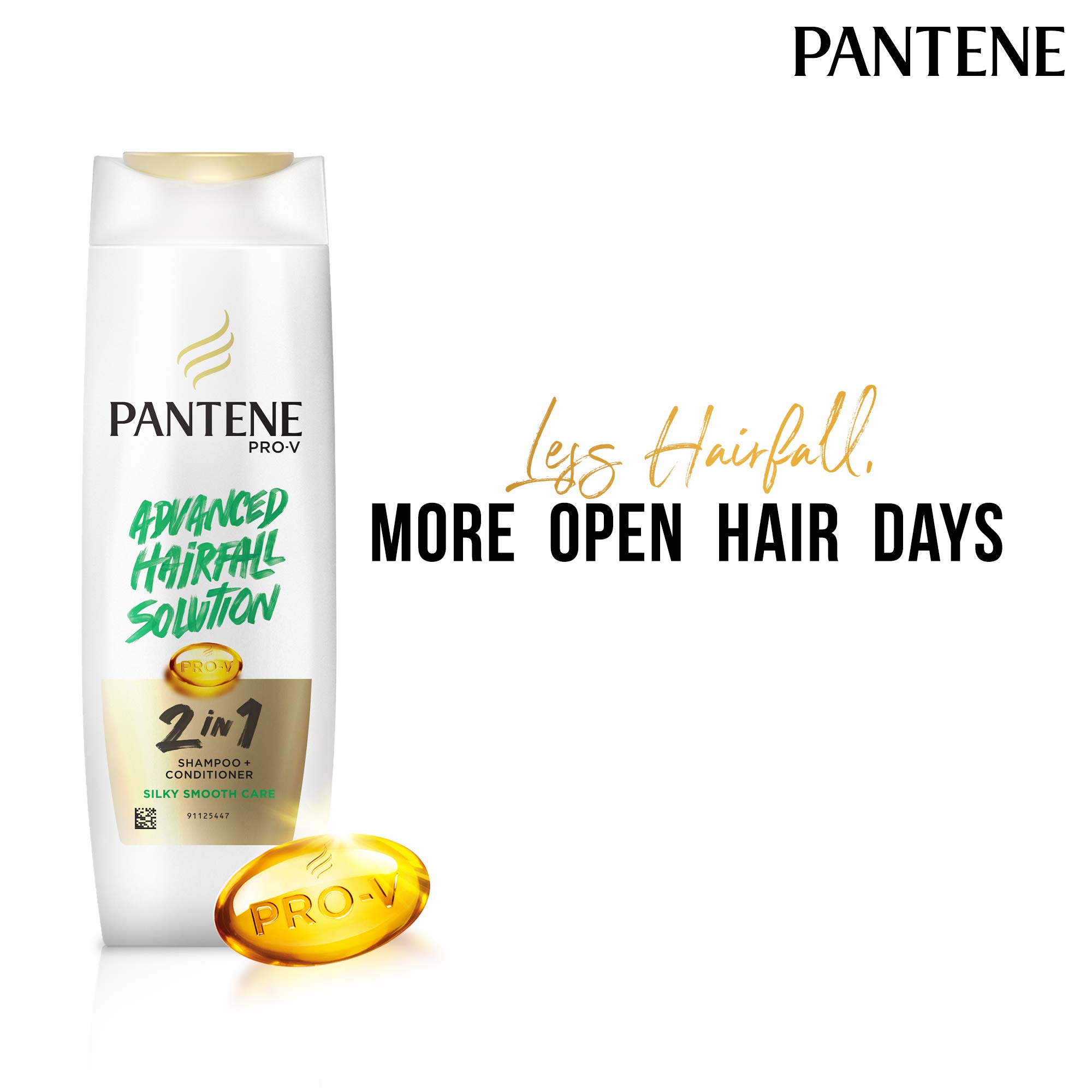 Pantene Advanced Hairfall Solution, 2in1 Anti-Hairfall Silky Smooth Shampoo & Conditioner for Women, 1L & 2in1 Anti-Hairfall Shampoo & Conditioner for Women, 1L 2
