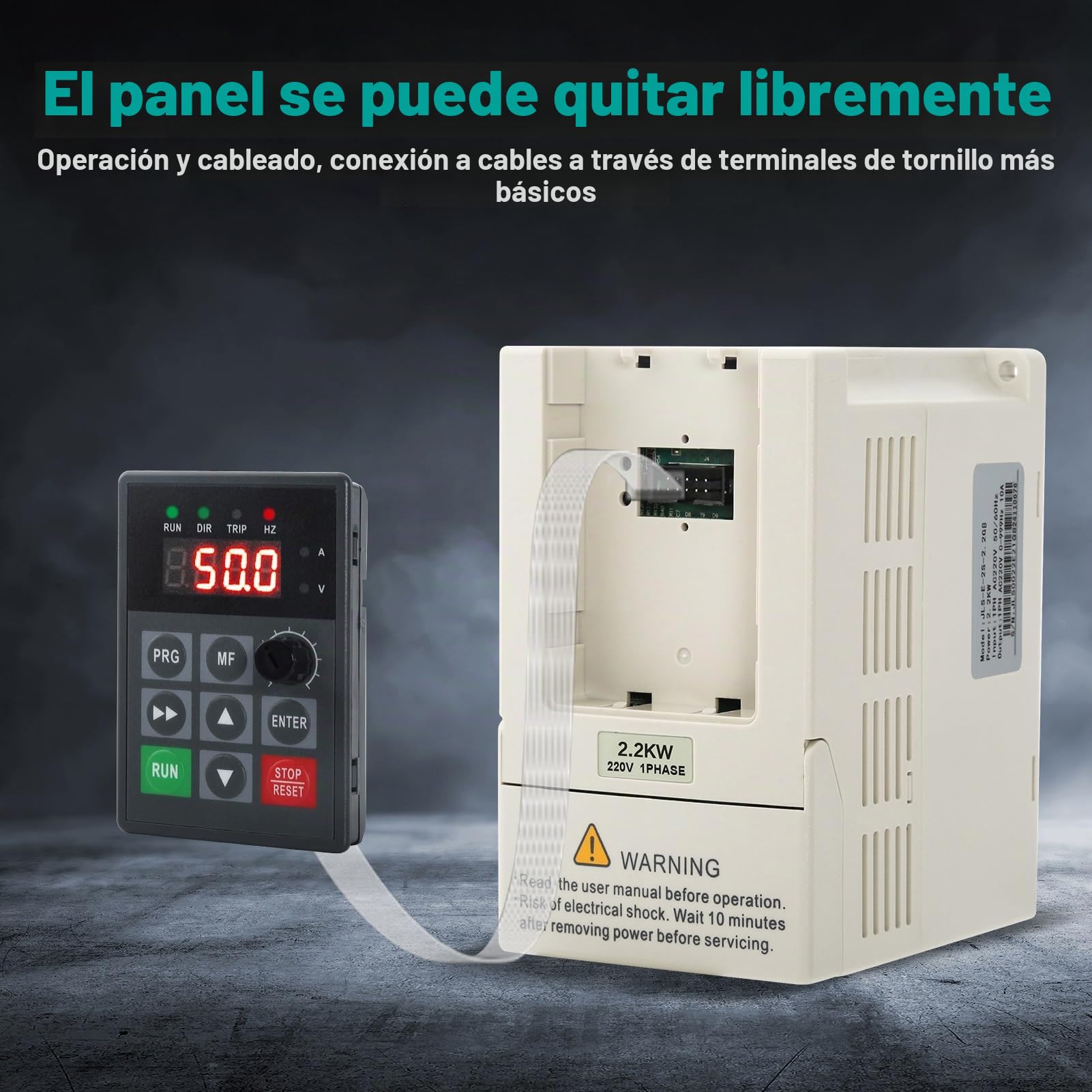 Variador de Frecuencia Monofasico 2.2KW 220V, VFD Convertidor de Frecuencia 220V Entrada Monofásico Salida Monofásico Inversor de Frecuencia para Ventiladores, bombas de agua, máquinas herramienta CNC