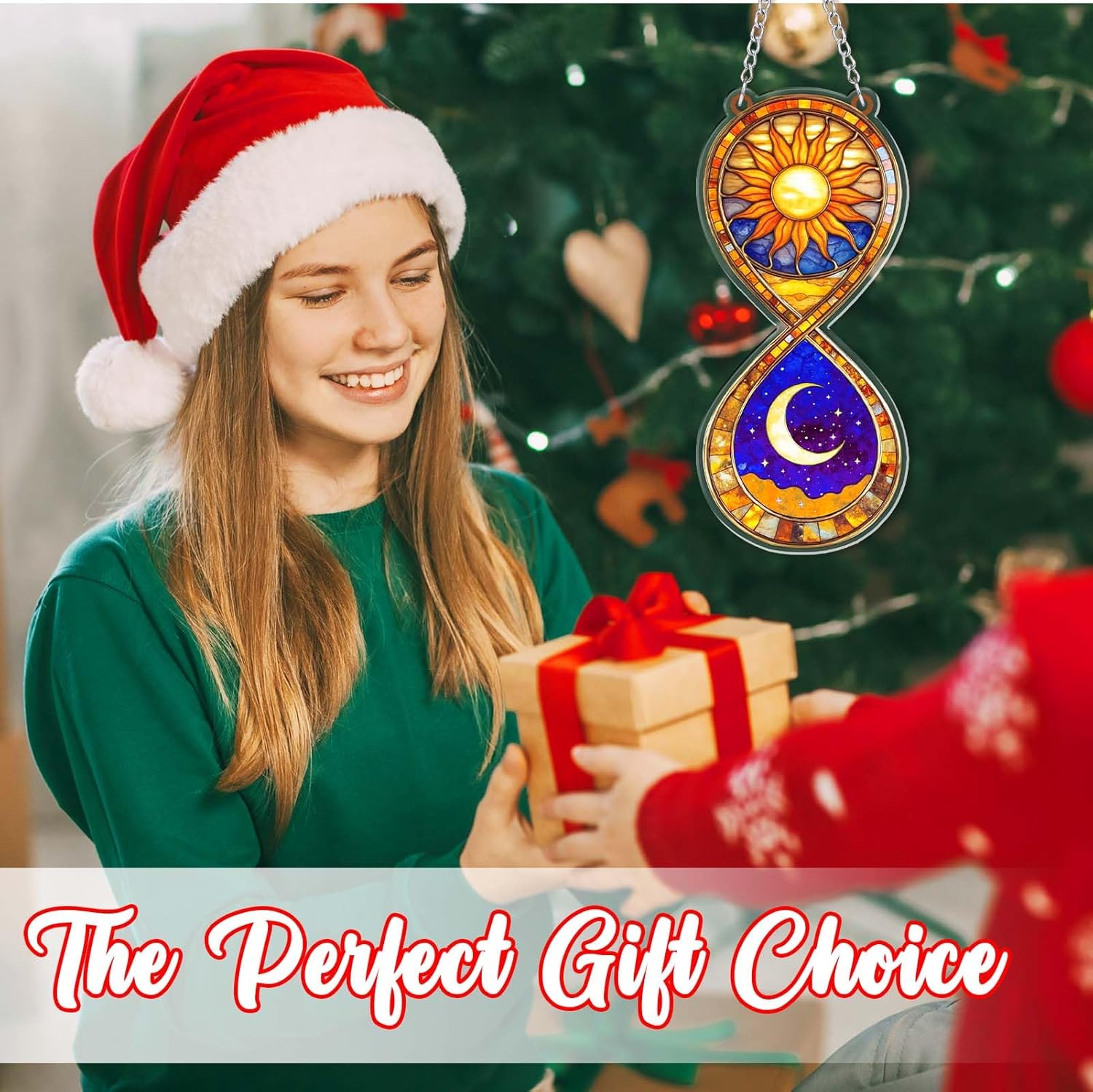 Sun Moon Gifts for Women, Acrylic Sun Moon anging Ornaments, Whimsical Decor Ornaments for Home Window & Car Decor, Sun Catcher for Home Decor, Christmas Ornament - Image 6