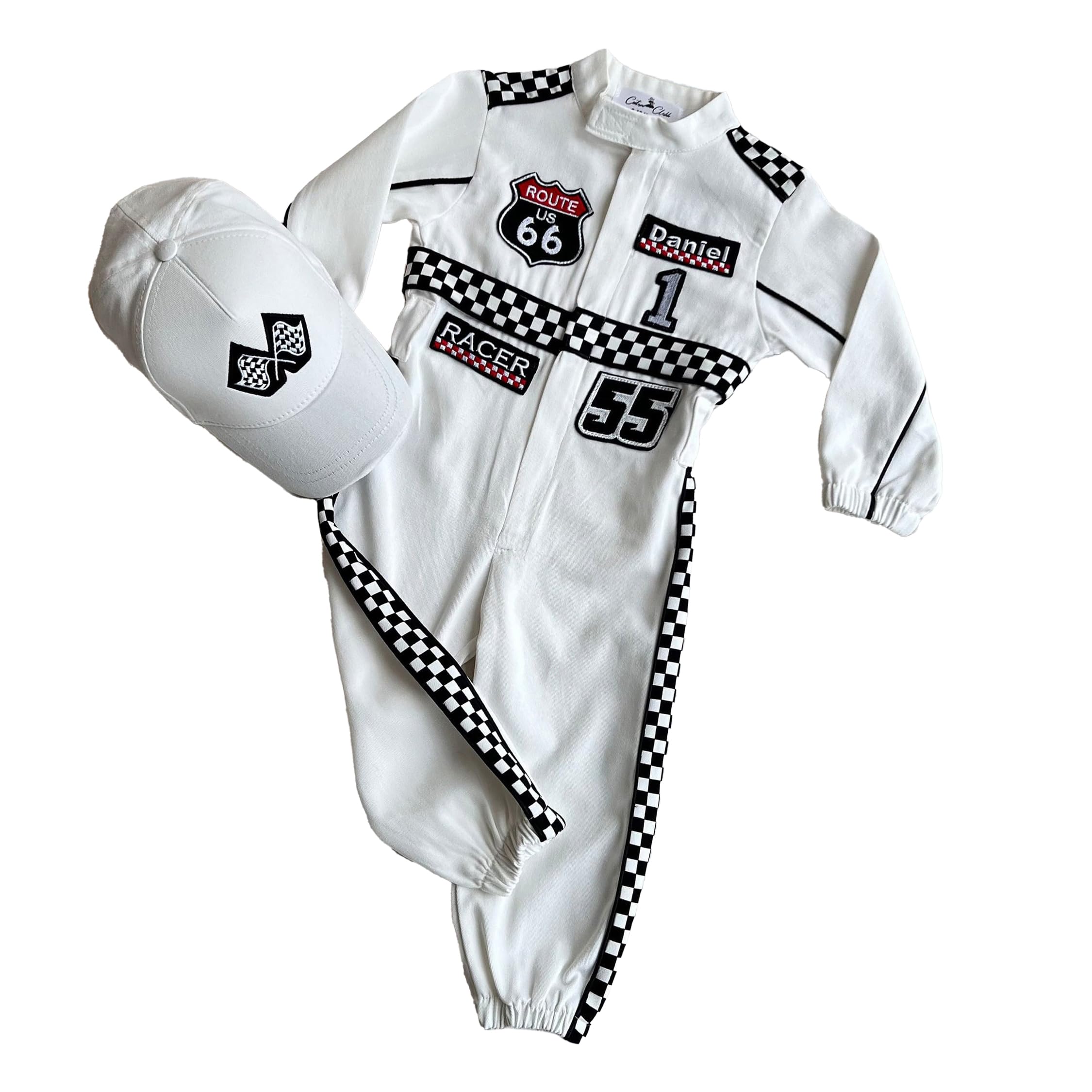 Costumes Club Personalized Handmade Race Car Driver Costume for Toddlers (3T, Pure White) — image 1