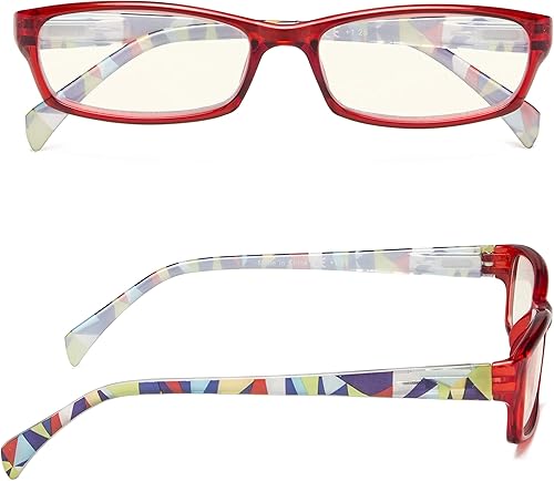 Miniatura 8 de BLUELESS Gafas de computadora de moda para mujer, diseño de patrón (azul, 2.50)