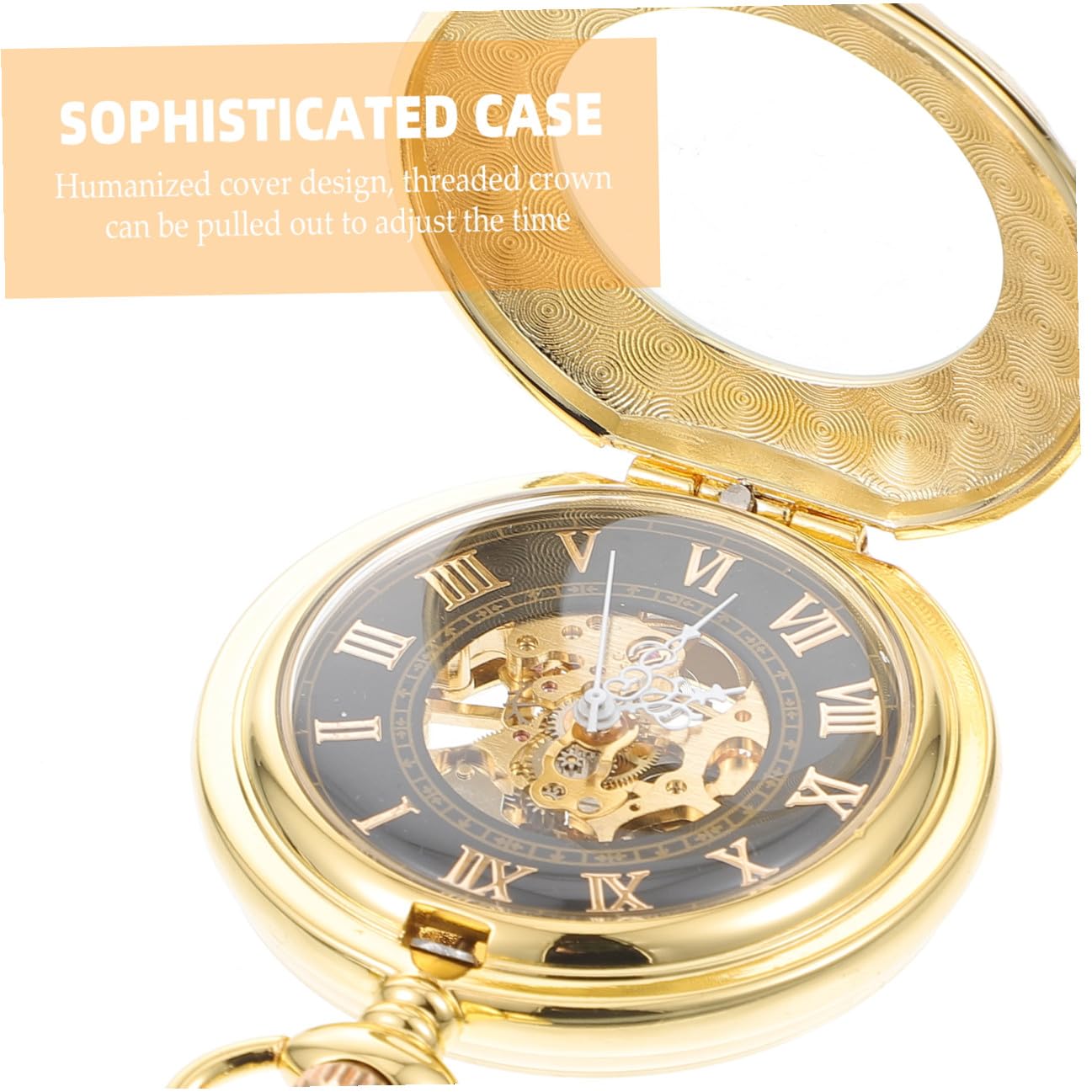 Homoyoyo Reloj de Bolsillo Vintage Dorado de Aleación de Zinc, Movimiento Preciso y Ligero, Obsequio Día del Padre y Cumpleaños